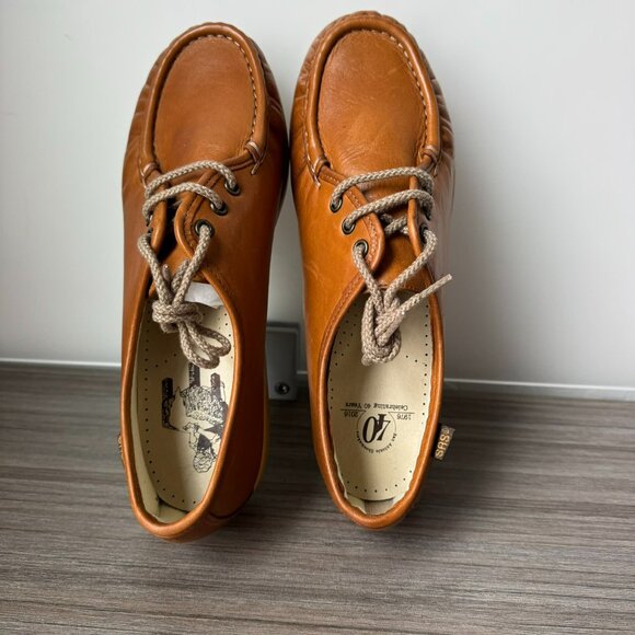 SAS Siesta 40th Anniversary Handsewn Lace Up Loafers Shoes$129 in British Tan - Picture 8 of 12
